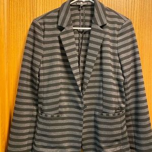 Express long sleeve blazer black and grey
